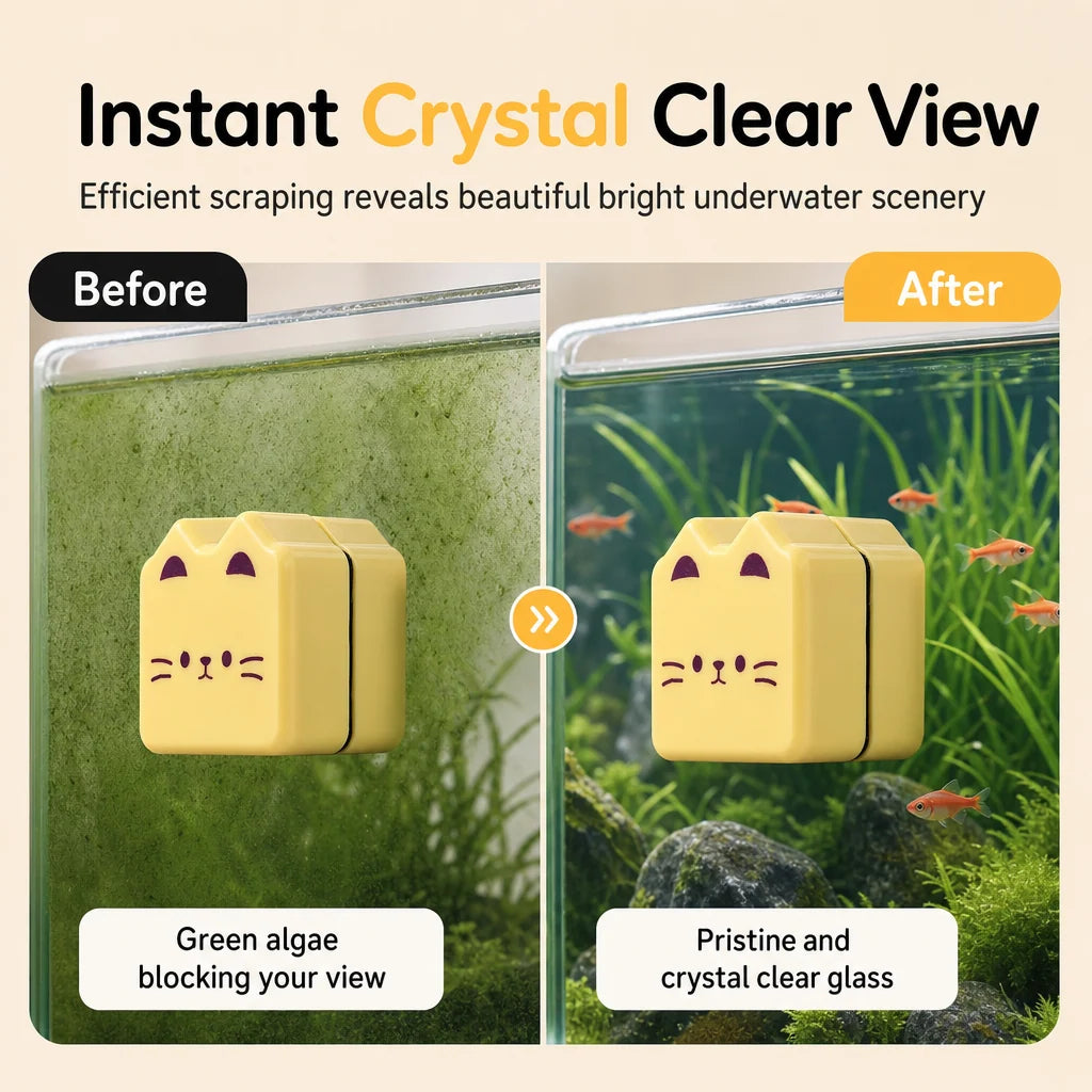 AquaClear™ — Effortless Aquarium Glass Cleaning for a Crystal-Clear View