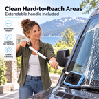 GlassWiz™ — Achieve Streak-Free Clarity with Effortless Dual-Sided Car Window Cleaning