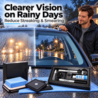 GlassWiz™ — Achieve Streak-Free Clarity with Effortless Dual-Sided Car Window Cleaning