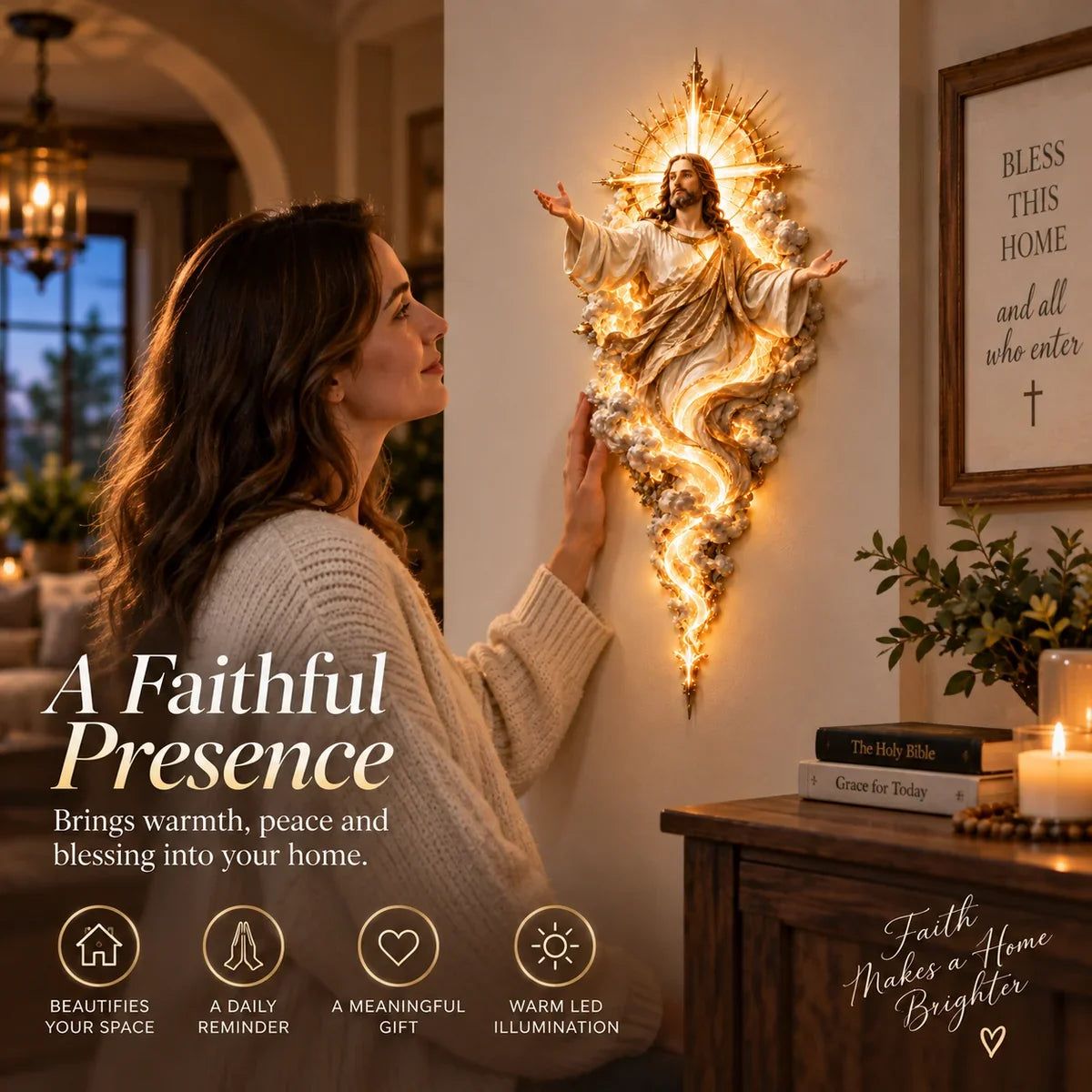 FaithGlow Sculpture™ — Transform Your Space with Spiritual Elegance and Inspiration