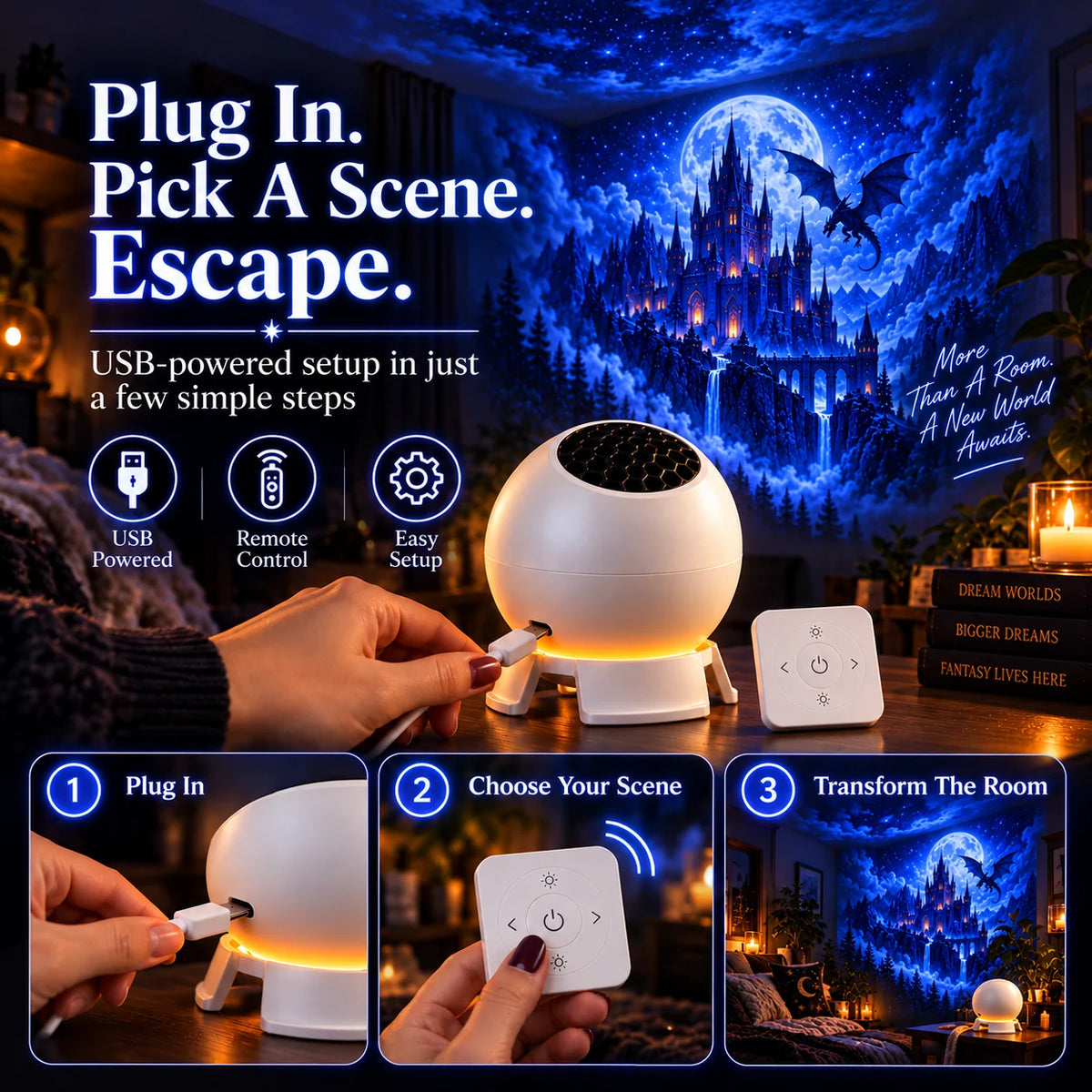 FestivaGlow™ — Instantly Create a Magical Holiday Atmosphere with Christmas Projector Lights