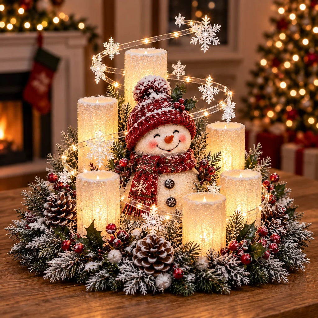 FestiveGlow™ — Elevate Your Holiday Gatherings with a Charming Christmas Centerpiece