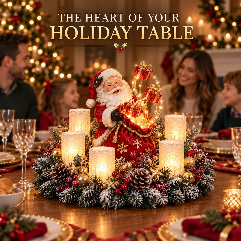 FestiveGlow™ — Elevate Your Holiday Gatherings with a Charming Christmas Centerpiece