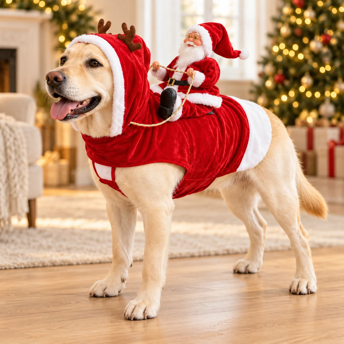 FestivePaws™ — Dress Your Pet in Holiday Cheer with a Cozy Santa Reindeer Costume