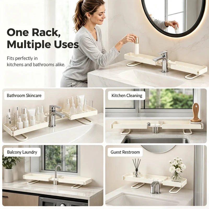 FlexiSpace™ — Effortlessly Organize Under Sink Clutter for a Tidy Home