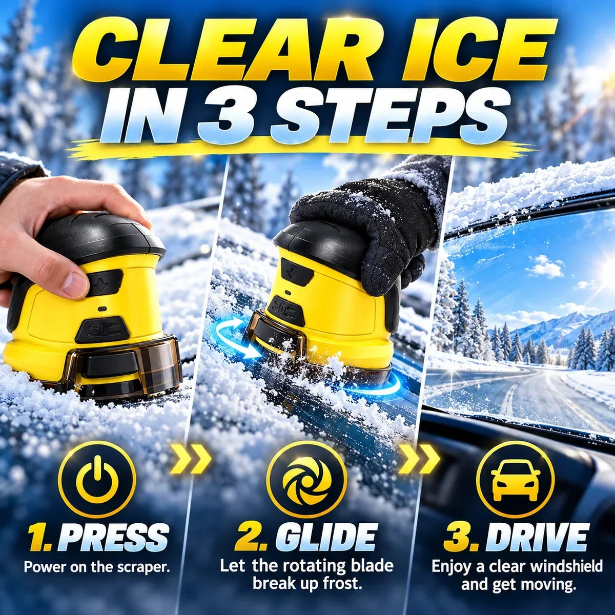 FrostAway™ — Effortlessly Clear Ice and Frost from Your Windshield