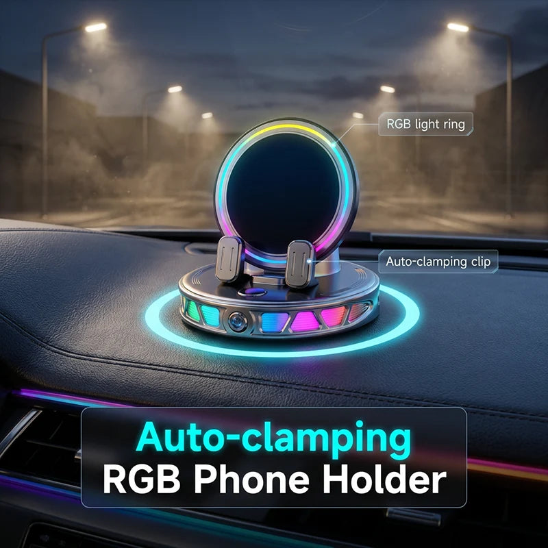 GripGlow™ — Effortless Wireless Charging and Secure Phone Access for Every Drive