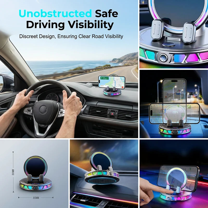 GripGlow™ — Effortless Wireless Charging and Secure Phone Access for Every Drive