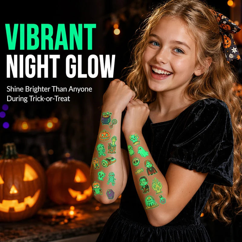 LumiGlow™ — Illuminate Your Celebrations with Stunning Glow-in-the-Dark Tattoo Stickers