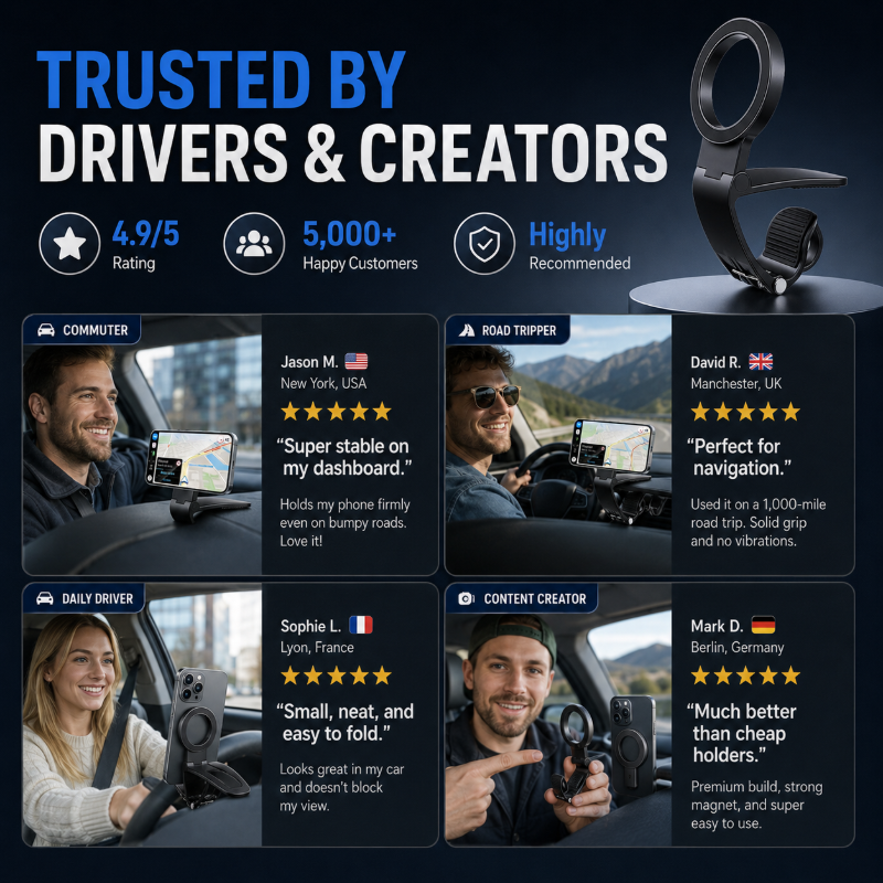 MagniHold™ — Effortless Phone Stability for Safe Navigation in Your Car 7