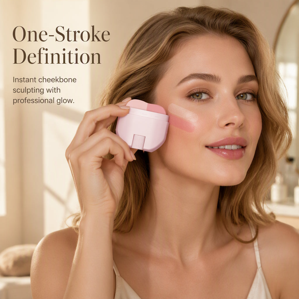 RadiantGlow™ — Effortlessly Achieve a Sculpted Look with Blush Highlighter 3