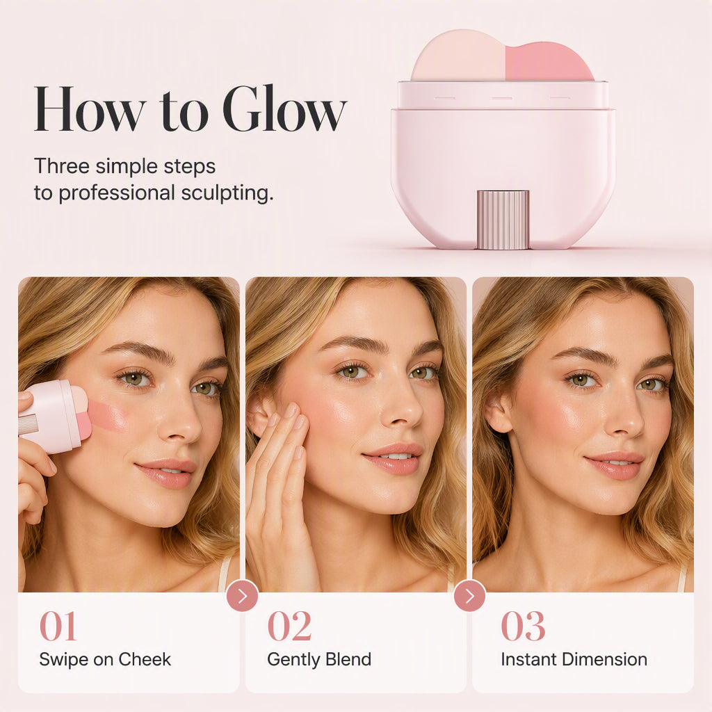 RadiantGlow™ — Effortlessly Achieve a Sculpted Look with Blush Highlighter 8