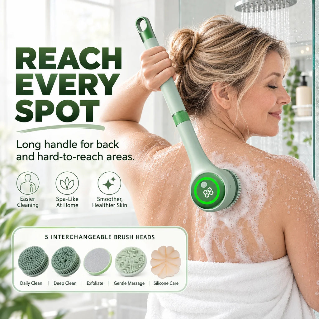 ScrubEase™ — Effortless Reach for a Refreshing Shower Experience