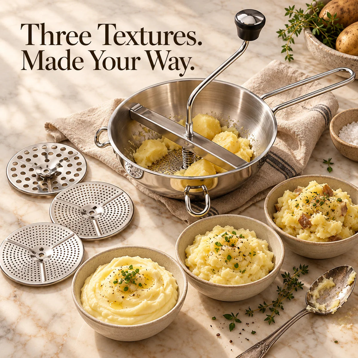 SilkEase™ Food Mill — Effortlessly Create Smooth Purées for Delicious Meals