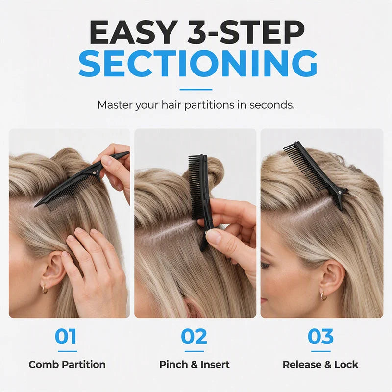 StrandMaster™ — Simplify Your Hair Styling with Effortless Sectioning and Secure Grip
